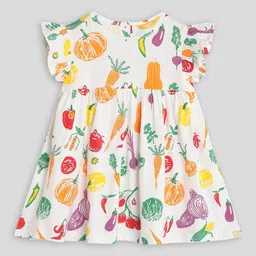 Somersault Girls Print Flutter Sleeve Fit & Flare Dress-picture-19