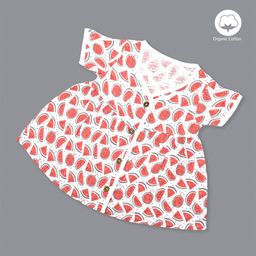 Born Babies Kids Abstract Printed Flared Organic Cotton Fit & Flare Dress-image-54