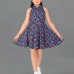 FASHION DREAM Floral Print Satin Fit & Flare Dress-image-47