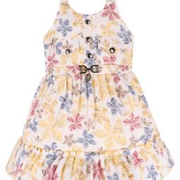 Wish Karo Girls Floral Printed Sleeveless Embellished Satin Fit & Flare Dress-picture-35