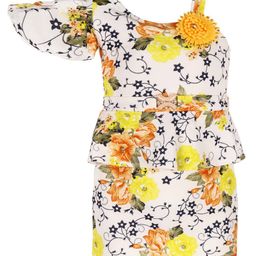 Wish Karo Girls Floral Print Satin Fit & Flare Dress-picture-35