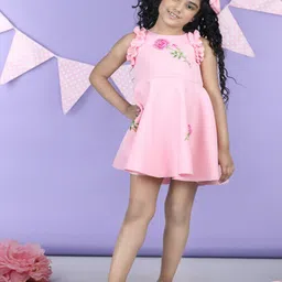 THE LITTLE CELEBS Embroidered Fit & Flare Dress-image-69