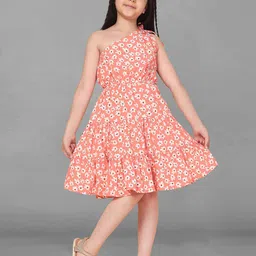 BAESD Floral Print Ruffled Crepe Fit & Flare Dress-picture-33