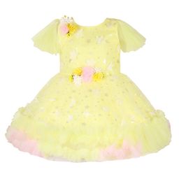 Wish Karo Girls Floral Flared Sleeve Net Fit & Flare Dress-picture-15