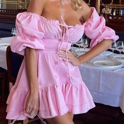 StyleCast Off-Shoulder Bell Sleeve Fit & Flare Dress-image-96