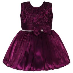 Wish Karo Girls Embellished Satin Fit & Flare Dress-13