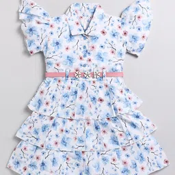 Toonyport Floral Printed Chiffon Fit & Flare Dress-picture-56