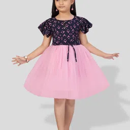 BAESD Girls Embellished Print Fit & Flare Tulle Dress-image-58