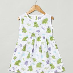 The Boo Boo Club Girls Conversational Printed Pure Cotton Fit & Flare Dress-image-65
