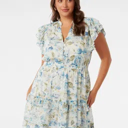 Forever New Floral Print Fit & Flare Dress-36