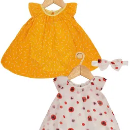 Creative Kids Infant Girls Pack Of 2 Graphic Print A-Line Dress-image-45