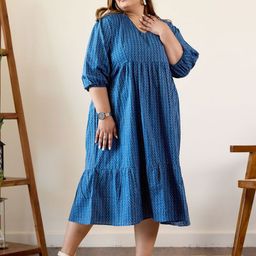 NANGALIA RUCHIRA Geometric Print Tiered Dress-image-82