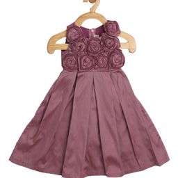 PICCOLO Girls Purple Rose Embellished Cotton Dress-image-16