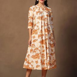 FASHION DREAM Print A-Line Midi Dress-image-6