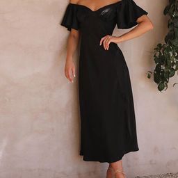 StyleCast x Revolte Off-Shoulder Flared Sleeve A-Line Midi Dress-picture-17