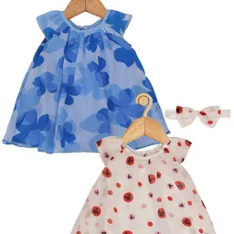 Creative Kids Infant Girls Pack Of 2 Mickey Mouse Printed A-Line Romper Dress-picture-30
