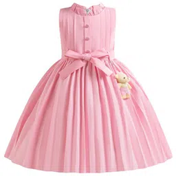 StyleCast x Revolte Girls Mandarin Collar Sleeveless Fit and Flare Midi Dress-image-11