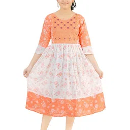 BAESD Kids-Girls Floral Print A-Line Midi Dress-image-48