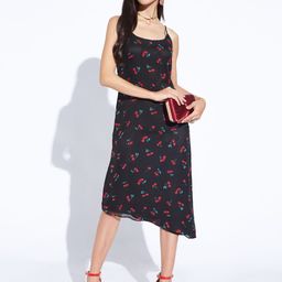 DEPANO Conversational Printed Shoulder Straps Georgette Asymmetric A-Line Midi Dress-picture-13