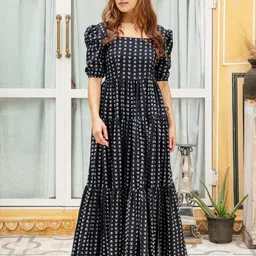 Ambraee Floral Printed Maxi Dress-6