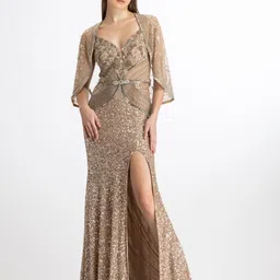 BHAWNA RAO Embellished Net Maxi Dress-image-6