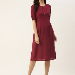 BRINNS Knee Length A-Line Dress-image-9