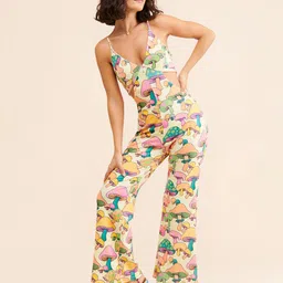 MAZIE Conversational Printed Shoulder Straps Cut-Out Jumpsuit-picture-32