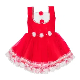 AMIRTHA FASHION Red Net Dress-image-38