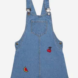 Jungleebilli Blue Denim Pinafore Dress-image-30