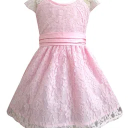 A.T.U.N. Girls Pink Lace Dress-57
