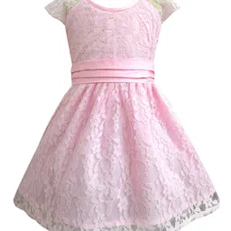 A T U N Pink Lace Dress-image-84