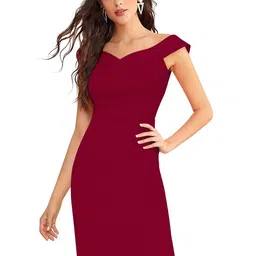 ODETTE Sweetheart Neck Acrylic Bodycon Dress-image-89