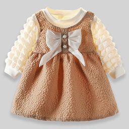 INCLUD Girls Puff Sleeve Cotton A-Line Dress-image-30