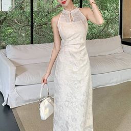LULU & SKY Women Mandarin Collar Sleeveless Dress-picture-31
