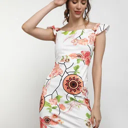 LULU & SKY Floral Printed Cap Sleeves Sheath Dress-picture-11