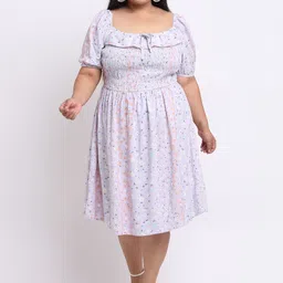 sindrellastorie Lavender Floral A-Line Dress-picture-26