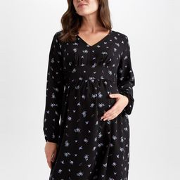 DeFacto Floral V-Neck Maternity Dress-image-28