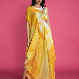 Vedika M Women Abstract  Print Sleeveless Satin Maxi Dress-image-17