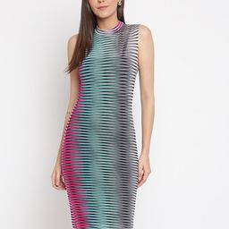 iki chic Pink Scuba Sheath Dress-image-37