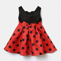 Hopscotch Girls Red Polka Dot Printed Dress-picture-20