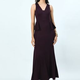 V&M Burgundy Scuba Maxi Dress-image-20