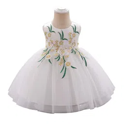 StyleCast White Infant Girls Floral Embroidered Sleeveless Balloon Dress-picture-35