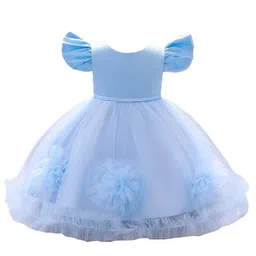 StyleCast Blue Self Design Fit & Flare Dress-picture-36
