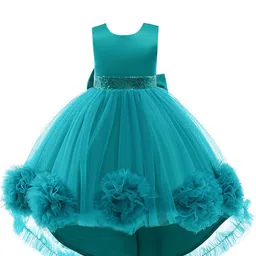 StyleCast Green Girls Corsage Detailed Fit & Flare Dress-image-37