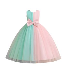 StyleCast Green Girls Colourblocked Bow Detail Balloon Maxi Dress-image-81