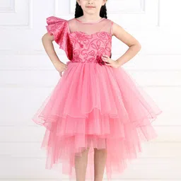Toy Balloon kids Girls Embellished Net Midi Fit and Flare Dress-image-78
