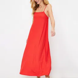 Trendyol Women Shoulder Straps Maxi Dress-picture-55