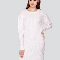 GOSHA & MAU Self Design Acrylic Jumper Dress-57