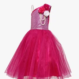 Samsara Couture Magenta Corsage Net Gown Maxi Dress-image-72