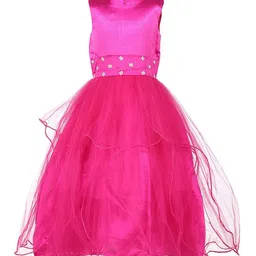Samsara Couture Magenta Net Maxi Midi Dress-image-90
